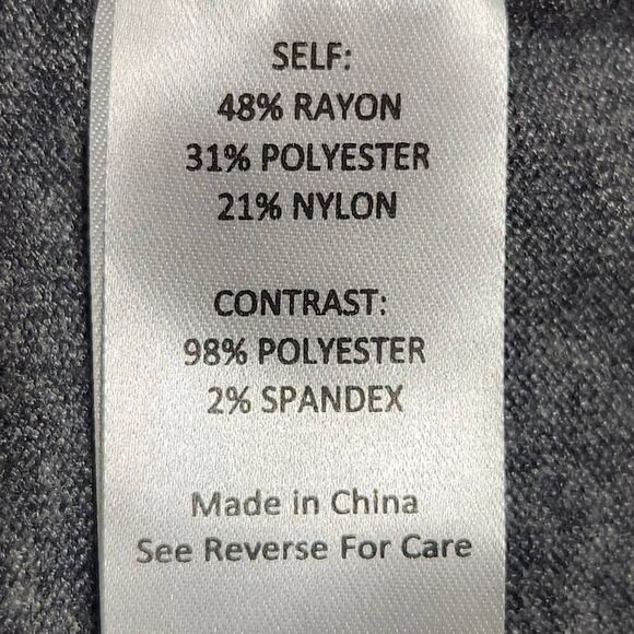 East of June long sleeve shirt art to wear Asymmetrical hem gray white XL - Picture 9 of 10